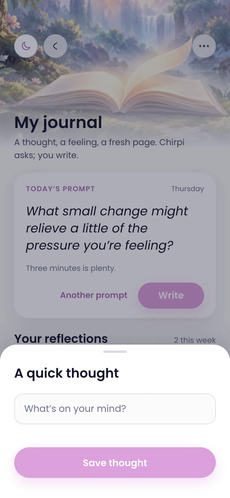 A quick thought: What's on your mind?